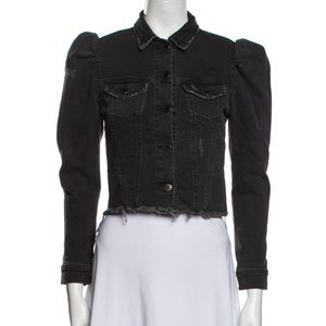Retrofete denim puff sleeve jacket